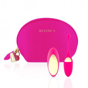 RIANNE S | Виброяйцо Rianne S: Pulsy Playball Deep Pink с вибрирующим пультом Д/У, косметичка-чехол. Цена: 2 489 грн