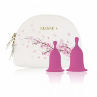  | Менструальные чаши Rianne S Femcare Cherry Cup 2 шт, в косметичке, розовые. Цена 1 299 грн
