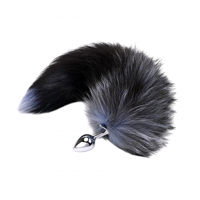 Roomfun | Анальная пробка с хвостиком лисы Romfun Fox Tail серый/серебристый. Ціна: 1499 грн