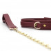 Roomfun | Ошейник с поводком-цепочкой Rоomfun с металлической фурнитурой, бордовый. Цена: 1 395 грн. Фото: 1