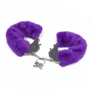 Roomfun | Наручники металлические Roomfun с толстым фиолетовым мехом FURRY CuffS. Цена: 500 грн