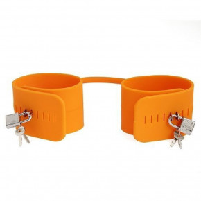 Roomfun | Наручники силиконовые с замком Roomfun Silicon Guffs оранжевые. Ціна: 875 грн