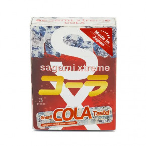 Sagami | Супертонкие латексные презерваивы Sagami Xtreme Cola flavor 3 шт. Ціна: 390 грн