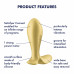 Satisfyer | Анальна пробка Satisfyer Intensity Plug Gold. Ціна 1919 грн. Фото: 5