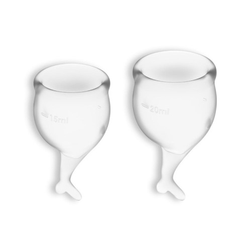 Satisfyer | Набор менструальных чаш Satisfyer Feel Secure прозрачного цвета, медицинский силикон, 2 шт.. Цена 395 грн Satisfyer | Набор менструальных чаш Satisfyer Feel Secure прозрачного цвета, медицинский силикон, 2 шт.. Цена 395 грн