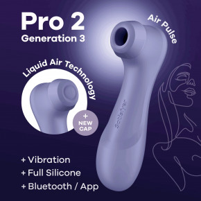 Satisfyer | Вакуумный клиторальный стимулятор Satisfyer Pro 2 Generation 3 with Liquid Air Connect App Lilac. Цена: 2 471 грн