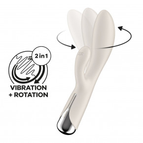 Satisfyer | Вібратор-кролик Spinning Rabbit 1 Beige. Ціна: 1919 грн