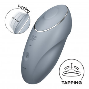 Satisfyer | Вибратор Satisfyer Tap & Climax 1 Bluegrey. Цена: 1 461 грн