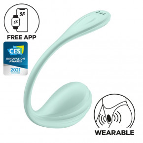 Satisfyer | Виброяйцо Smooth Petal Connect App Light Blue. Цена: 1 919 грн