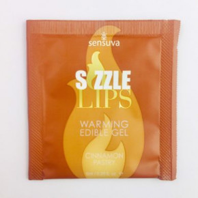 Sensuva | Пробник массажного геля Sensuva - Sizzle Lips Cinnamon Pastry (6 мл). Цена: 79 грн