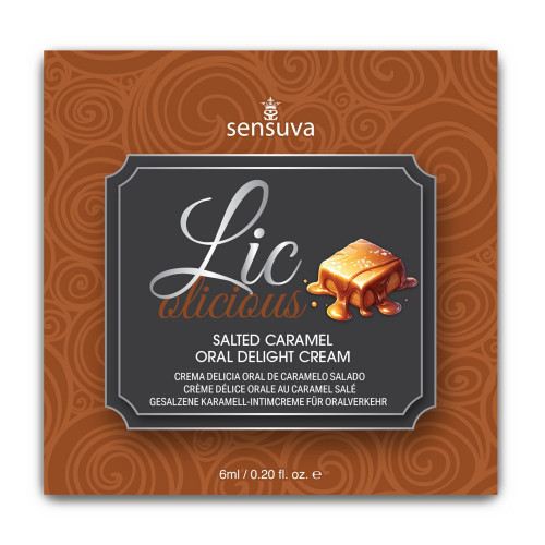 Sensuva | Пробник геля для минета Sensuva Lic-o-licious Salted Caramel (6 мл), маслянистый, без сахара. Цена 99 грн Sensuva | Пробник геля для минета Sensuva Lic-o-licious Salted Caramel (6 мл), маслянистый, без сахара. Цена 99 грн