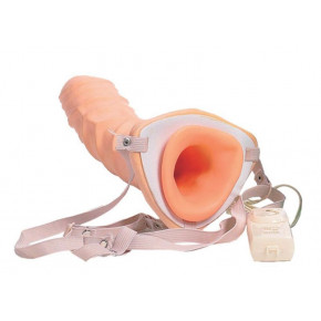 SevenCreations | Вібромасажер З Поясом Vibrating Hollow Extender Strap-On. Ціна: 1398 грн