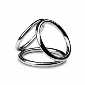 Sinner | Потрійне Ерекційне Кільце Sinner Gear Unbendable - Triad Chamber Metal Cock And Ball Ring - Medium. Ціна: 1769 грн
