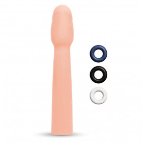 Size up | Насадка на пенис Size-Up Penis Entender с 3 эрекционными кольцами в наборе, бежевая. Цена: 2 350 грн