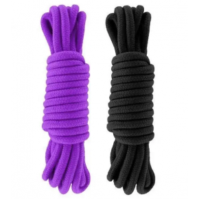 Набір мотузок для бондажу Submission 5 м Black&Purple