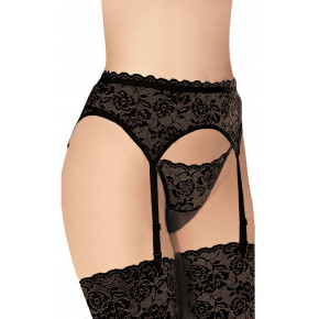 Soft Line | Пояс для чулок кружевной SoftLine черный, S/M. Цена: 520 грн