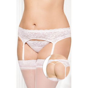 SoftLine | Пояс для чулок - Garterbelt 3305, Plus Size, Белый. Цена: 661 грн