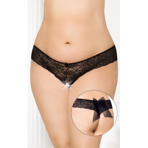 SoftLine | Жіночі стринги - G-string 2436, Plus Size, чорні. Цена: 728 грн