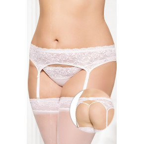 SoftLine | Пояс для чулок - Garterbelt 3305, Plus Size, Белый. Цена: 504 грн