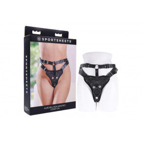 Sportsheets | Трусики для страпонов Sportsheets Aurora High Waisted черные. Цена: 5 050 грн