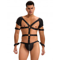 STAR NIGHT | Боди-портупея мужская Star Night с ограничителями и молнией, черная, M. Цена: 1 980 грн STAR NIGHT | Боди-портупея мужская Star Night с ограничителями и молнией, черная, M. Цена: 1 980 грн