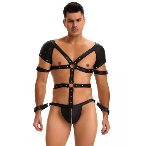 STAR NIGHT | Боди-портупея мужская Star Night с ограничителями и молнией, черная, M. Цена 1 985 грн STAR NIGHT | Боди-портупея мужская Star Night с ограничителями и молнией, черная, M. Цена 1 985 грн