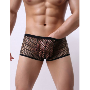 STAR NIGHT | Мужские трусы боксерки Star Night в сеточку, черные, L. Цена: 450 грн