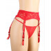 STAR NIGHT | Красный кружевной пояс для чулок Star Night с трусиками в комплекте. Цена 522 грн. Фото: 3