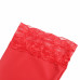 STAR NIGHT | Чулки эластичные Star Night с кружевной коронкой, красные, XS-L. Цена 807 грн. Фото: 4