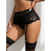 STAR NIGHT | Комплект кружевной пояс для чулок с трусиками StarNight, чёрный, L. Цена 599 грн. Фото: 1