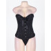 STAR NIGHT | Корсет с цветочным принтом Star Night Corset Top с крючками и шнуровкой, черный, S. Ціна 985 грн. Фото: 4