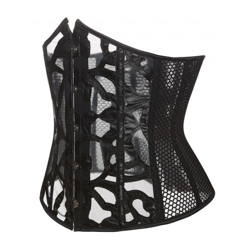 STAR NIGHT | Корсет из сетки с узором Star Night с крючками и шнуровкой и трусиками в комплекте, XS (без коробки). Ціна 950 грн. Фото: 4