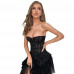STAR NIGHT | Корсет из сетки Star Night Grid Corset с крючками и шнуровкой, черный, L (без коробки). Ціна 1450 грн. Фото: 2
