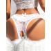 STAR NIGHT | Кружевные трусы с доступом Star Night, белые, S. Цена 450 грн. Фото: 1