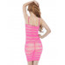 STAR NIGHT | Мини-платье в сеточку Star Night с полосками, розовое, L-2XL. Цена 548 грн. Фото: 2