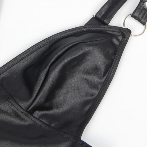 STAR NIGHT | Платье из искусственной кожи и ремешками на руки и шею Star Night с трусиками, черный, XL. Цена 1 425 грн. Фото: 9