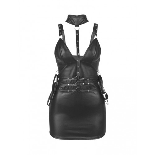 STAR NIGHT | Платье из искусственной кожи и ремешками на руки и шею Star Night с трусиками, черный, XL. Цена 1 425 грн. Фото: 5