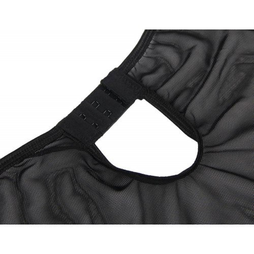 STAR NIGHT | Полупрозрачный пеньюар с трусиками Star Night с кружевом, чёрный, XS-S. Ціна 1150 грн. Фото: 6