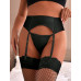 STAR NIGHT | Стрейч-трусики и пояс для чулок Star Night с высокой талией на 2 крючках сзади, черный. Ціна 550 грн. Фото: 1