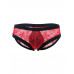 STAR NIGHT | Трусы мужские Star Night полупрозрачные, с кружевом, красно-черные, XL. Цена 495 грн. Фото: 3