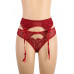 STAR NIGHT | Сексуальные кружевные трусики Star Night с поясом и подвязками для чулок, красный. Цена: 650 грн. Фото: 3