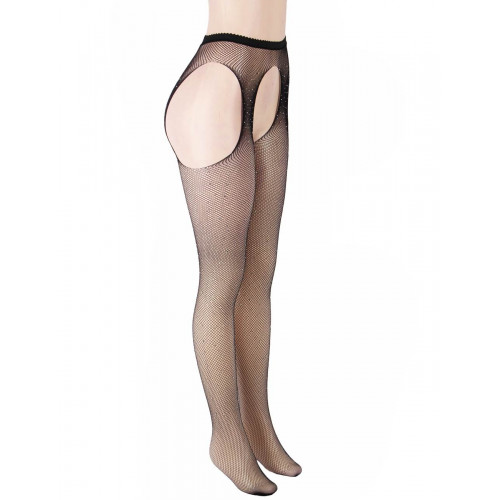 STAR NIGHT | Колготки украшенные стразами с имитацией чулков Star Night Diamonds Pantyhose черный, XS-M. Цена 395 грн. Фото: 4
