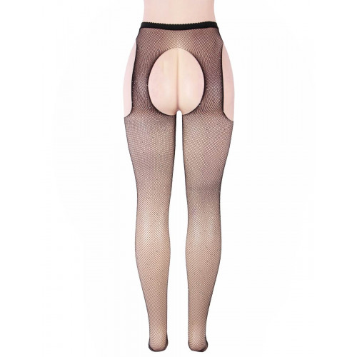 STAR NIGHT | Колготки украшенные стразами с имитацией чулков Star Night Diamonds Pantyhose черный, XS-M. Цена 395 грн. Фото: 5