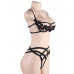 STAR NIGHT | Комплект белья Star Night бюстье и трусики с открытым доступом, черный XS-S. Цена 995 грн. Фото: 4 STAR NIGHT | Комплект белья Star Night бюстье и трусики с открытым доступом, черный XS-S. Цена 995 грн. Фото: 4