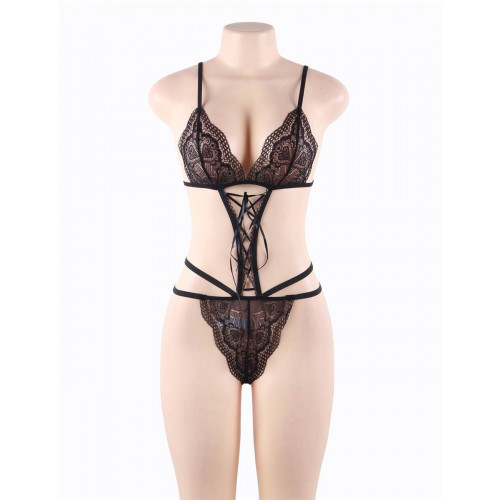 STAR NIGHT | Комплект прозрачного кружевного белья Star Night Sheer Lace Teddy, черный XS-S. Цена 755 грн. Фото: 2