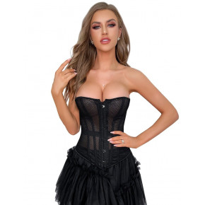 STAR NIGHT | Корсет из сетки Star Night с крючками и шнуровкой, черный, XL (без коробки). Ціна: 1050 грн