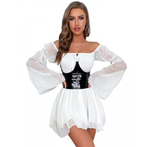 STAR NIGHT | Корсет под грудь Star Night со шнуровкой и трусиками в комплекте, черный, S (без коробки). Ціна 950 грн