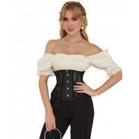 STAR NIGHT | Корсет из сетки Star Night Steel Bones Grid Corsets с крючками и шнуровкой, черный, L (без коробки). Ціна 1995 грн