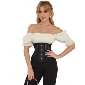STAR NIGHT | Корсет из сетки Star Night Steel Bones Grid Corsets с крючками и шнуровкой, черный, XL (без коробки). Ціна: 1299 грн
