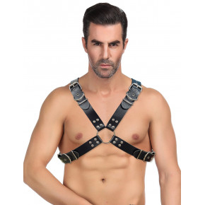 Портупея мужская Star Night из искусственной кожи, черная, One Size